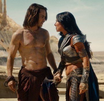 A picture of Taylor Kitsch and Lynn Collins in 'John Carter'.